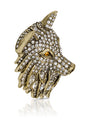 JAMES WOLFE® WHITE WOLF | Crystal Unisex Brooch