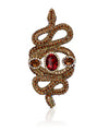 JAMES WOLFE® DESERT RED SERPENT | Crystal Unisex Brooch