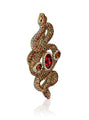 JAMES WOLFE® DESERT RED SERPENT | Crystal Unisex Brooch