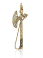 JAMES WOLFE® GOLD AXE | Crystal Unisex Brooch