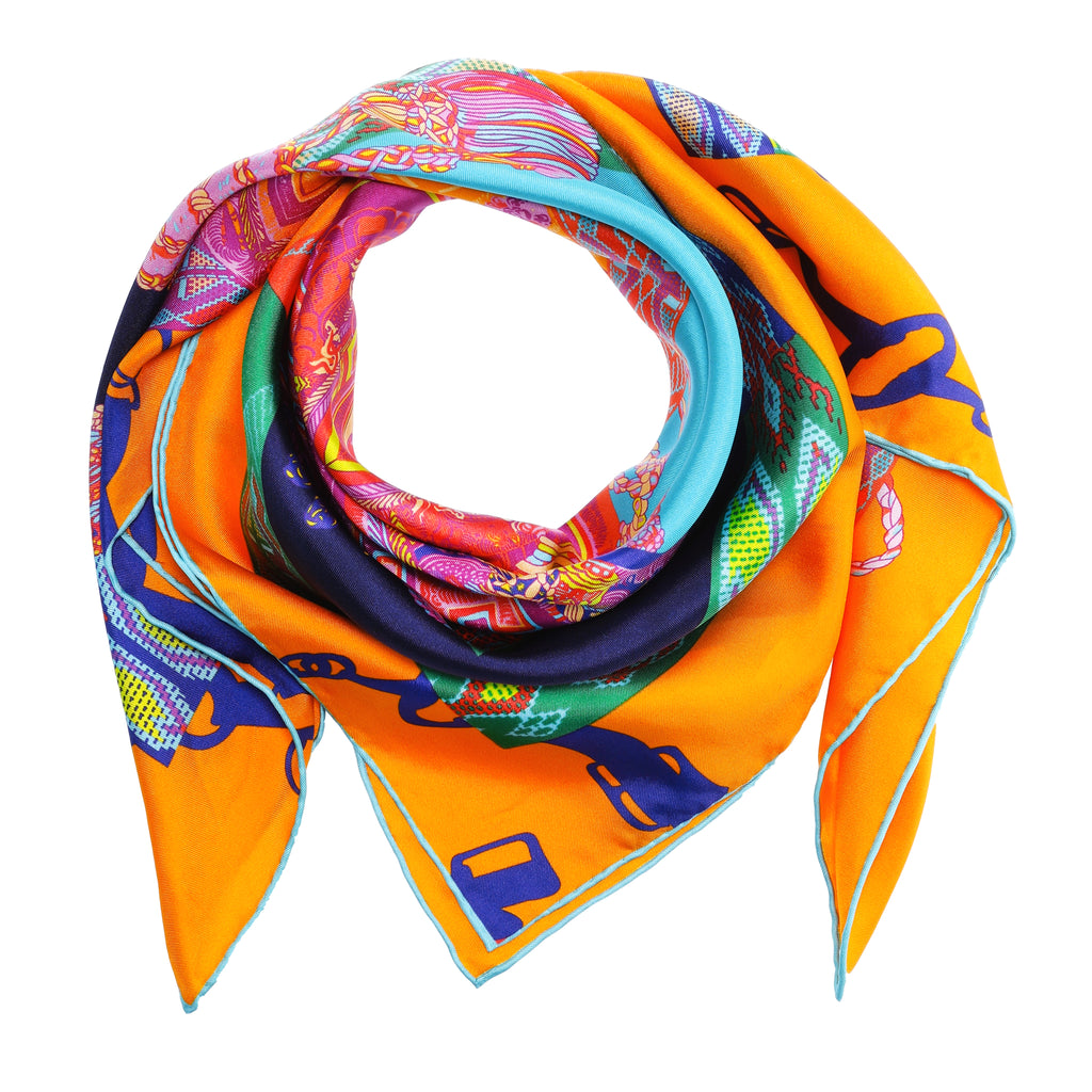 JAMES WOLFE® WRANGLER | Hand rolled 100% Silk Scarf