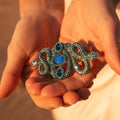 JAMES WOLFE® SEA BLUE SERPENT | Crystal Unisex Brooch